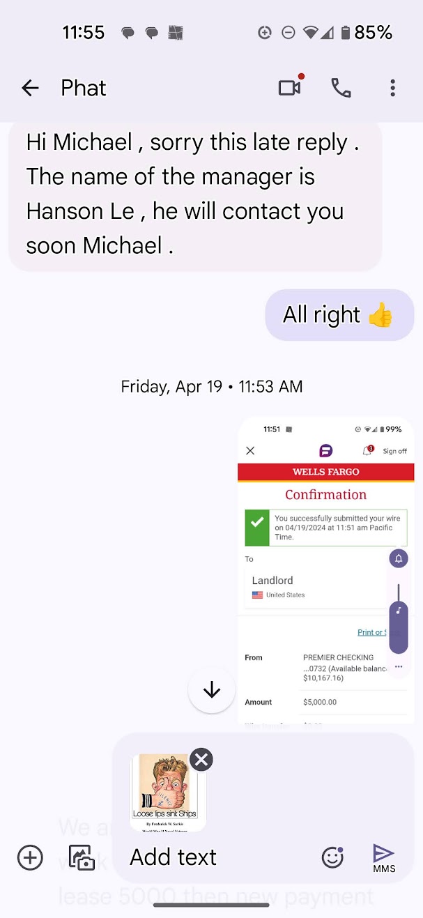 Tenant reiterates lease understanding